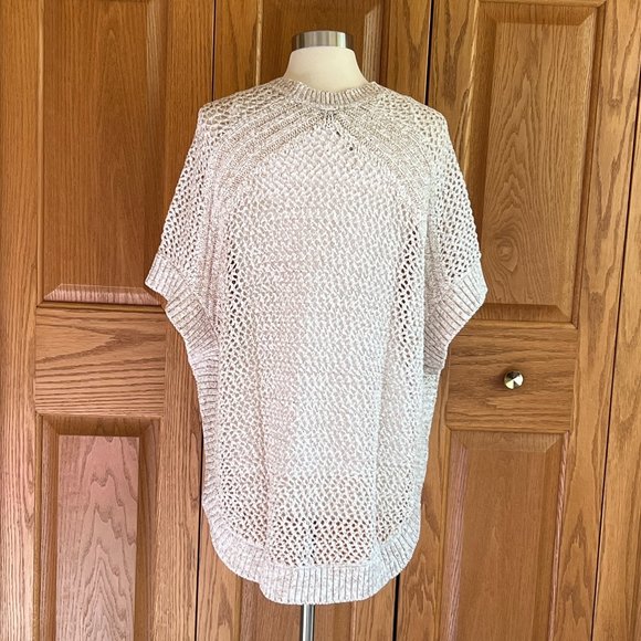 TALBOTS -  Open Stitch Poncho - NEW with Tags - Picture 5 of 11